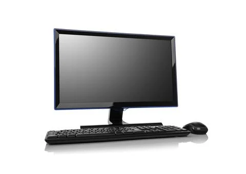 Desktop Computer isolated on white background. Stock Photos