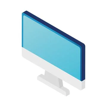 Desktop computer isometric Stock Illustration