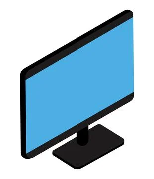 Desktop computer isometric Stock Illustration