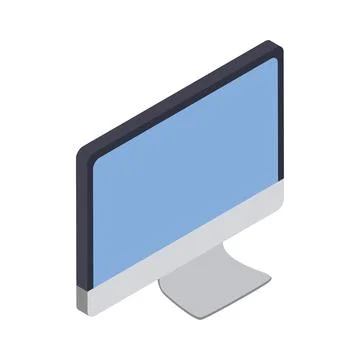 Desktop computer isometric Stock Illustration
