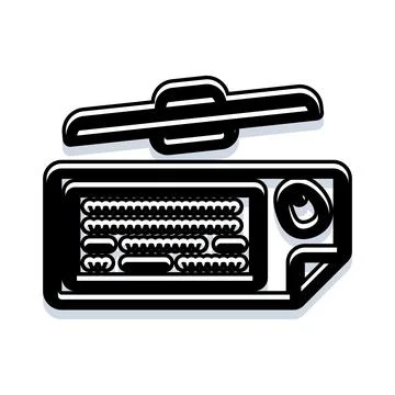 Desktop computer keyboard icon with toggle button Illustrazione stock