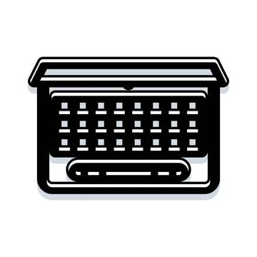 Desktop computer keyboard input device technology icon イラスト素材