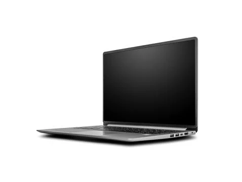 Desktop computer laptop on white background. Illustrazione stock