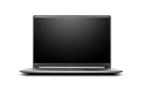 Desktop computer laptop on white background. Illustrazione stock