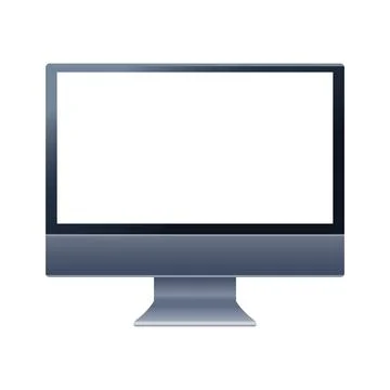Desktop computer mockup branding front icon Stock Illustration
