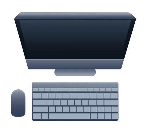 Desktop computer mockup branding icon 스톡 일러스트