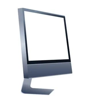 Desktop computer mockup branding technology icon 스톡 일러스트