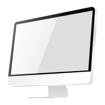 Desktop computer mockup device Stock Illustration