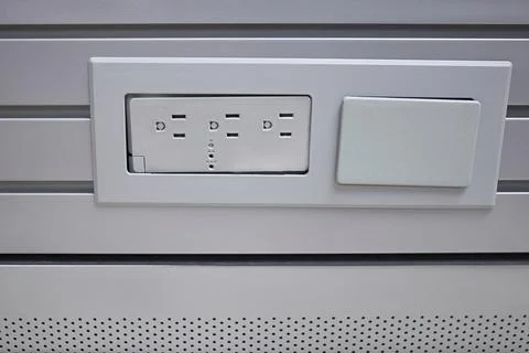 Desktop computer outlet port Stock Photos