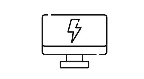 Desktop computer performance and speed icon Stock Illustration