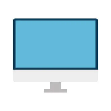 Desktop computer portable device icon Illustrazione stock