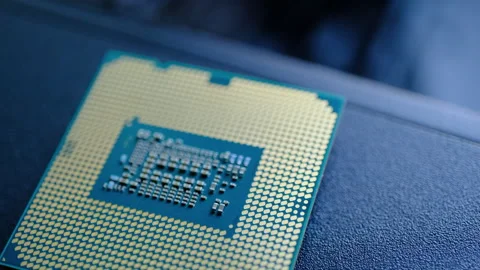 A desktop computer processor in close-up Stock Footage 291281910