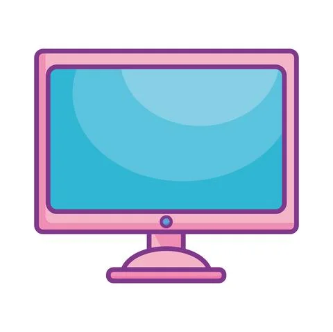 Desktop computer screen Stock Illustration