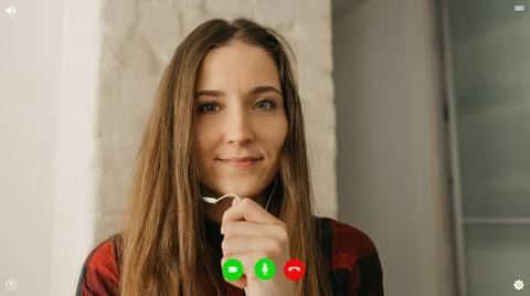 A desktop computer screen view of the telecommunications application during a Stock Photos
