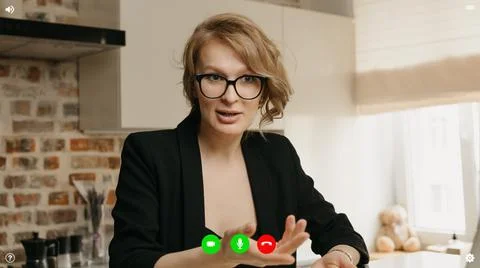 A desktop computer screen view of the telecommunications application during a Stock Photos
