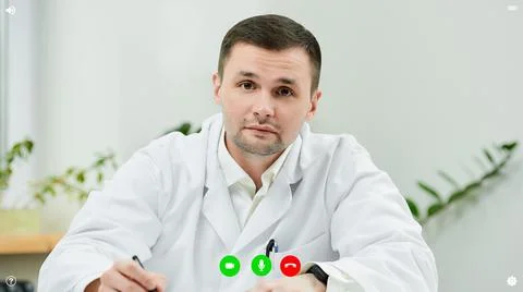 A desktop computer screen view of the telecommunications application during a Stock Photos