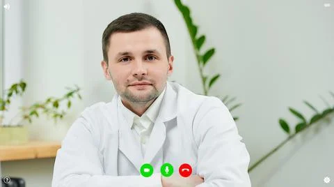 A desktop computer screen view of the telecommunications application during a Stock Photos