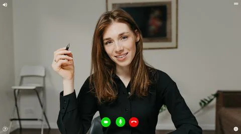 A desktop computer screen view of the telecommunications application during a Stock Photos