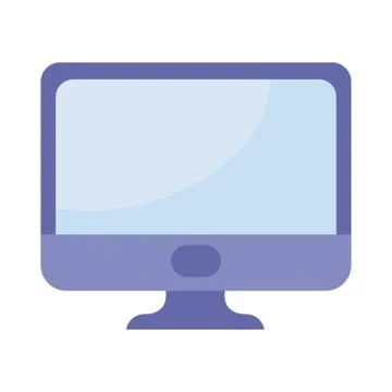 Desktop computer screen on white background Stock Illustration
