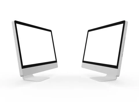 Desktop computer screens Illustrazione stock