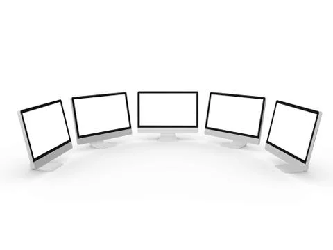 Desktop computer screens Stock Illustration