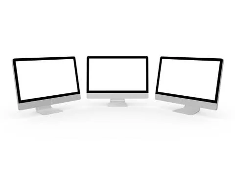 Desktop computer screens Illustrazione stock