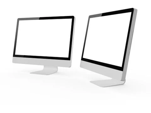 Desktop computer screens Illustrazione stock