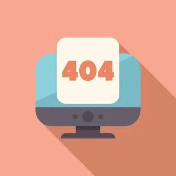 Desktop computer showing 404 error message on screen Stock Illustration