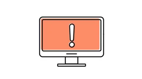 Desktop computer system alert icon Stock-Illustration