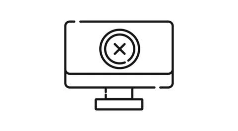 Desktop computer system error icon Stockillustratie