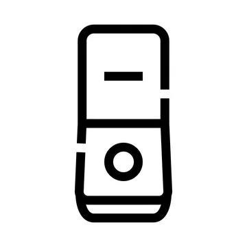 Desktop computer system unit hardware icon 库存插图