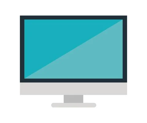 Desktop computer tech Stock Illustration