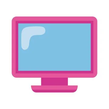 Desktop computer tech Illustrazione stock