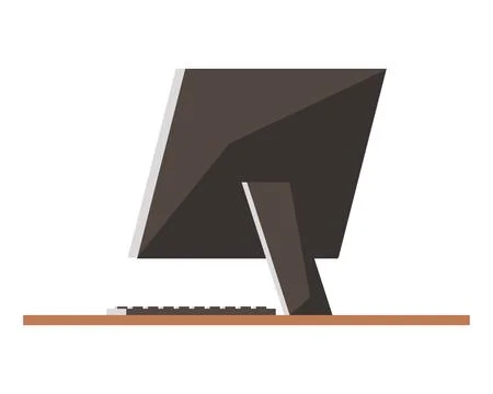 Desktop computer tech Stock Illustration