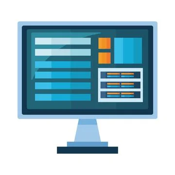 Desktop computer tech イラスト素材