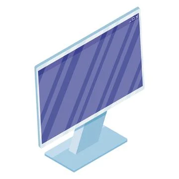 Desktop computer tech Stock Illustration