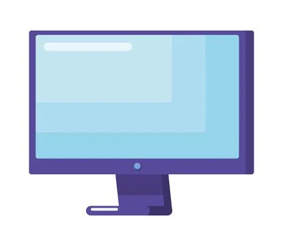 Desktop computer tech Stock Illustration