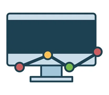 Desktop computer tech Illustrazione stock