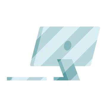 Desktop computer tech Stock Illustration