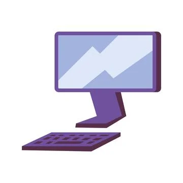 Desktop computer tech 스톡 일러스트