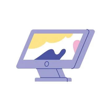 Desktop computer tech Illustrazione stock