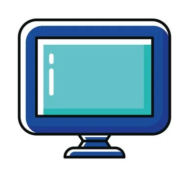 Desktop computer tech Stock Illustration