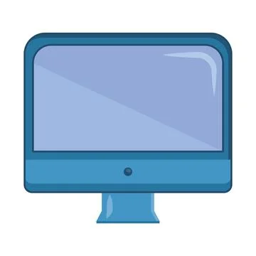 Desktop computer tech Illustrazione stock