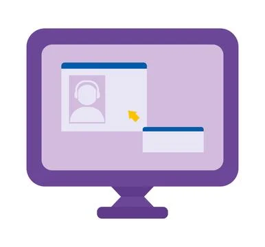 Desktop computer tech Stock Illustration