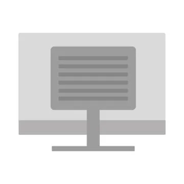 Desktop computer technology isolated icon Stock Illustration