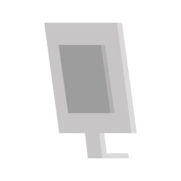 Desktop computer technology isolated icon Stock Illustration