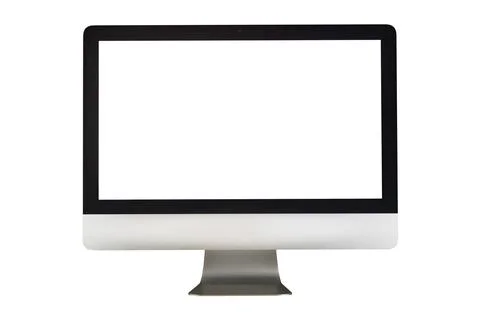 Desktop computer without keyboard isolated on white background Stock Photos