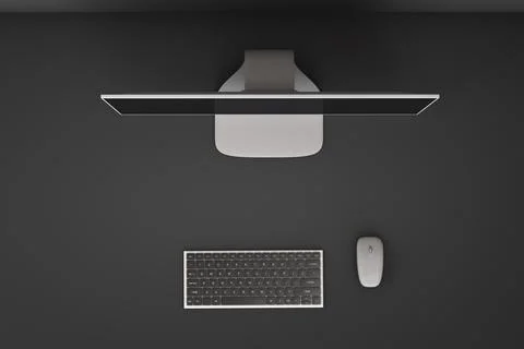 Desktop computer. Workplace in the office. Stock Photos