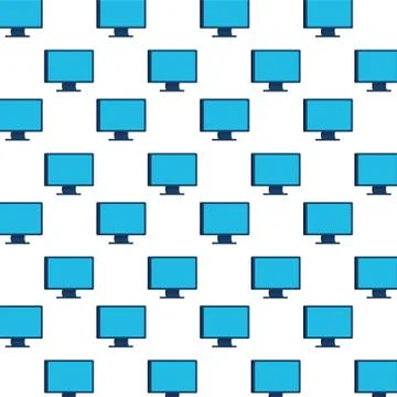 Desktop computers monitors pattern background Stock Illustration
