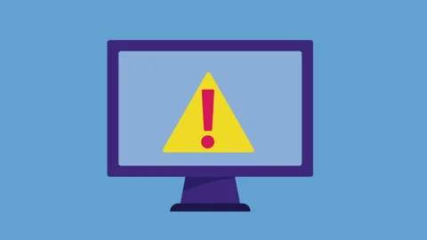 Desktop With Cyber Security 2d Animation with Alpha Matte Stock Footage 336293753